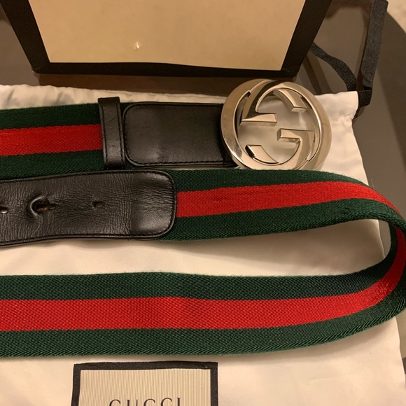 GUCCI web belt with G buckle - Picture 8 of 9